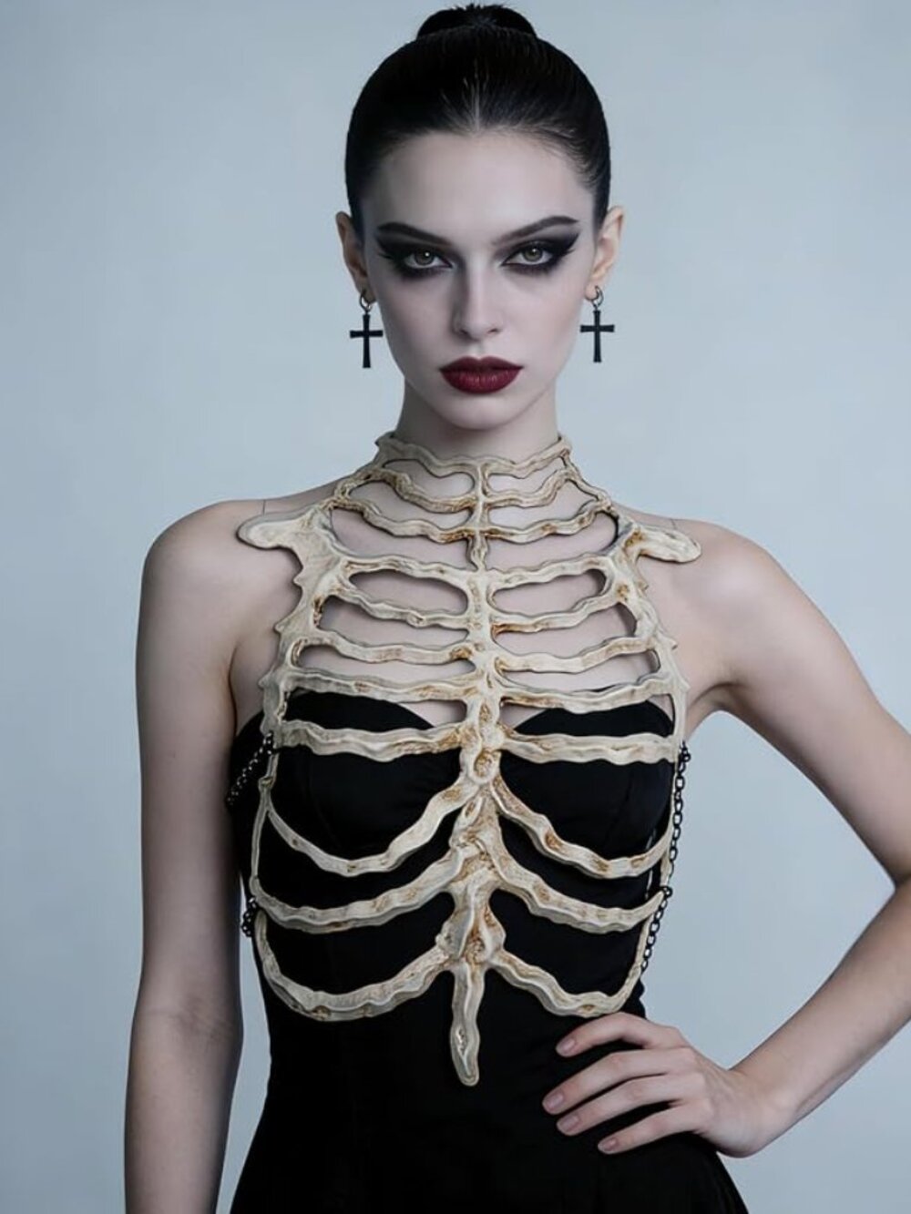 Gothic Skeleton Rib Cage Harness - Picture 6 of 6